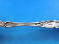 Irian by Wallace Sterling Silver Berry Spoon Small Gold Washed Figural 7 3/4"