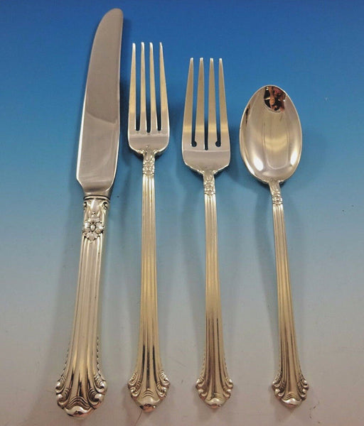 Silver Plumes by Towle Sterling Silver Flatware Set For 8 Service 32 Pieces