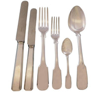 1810 Italian 800 Silver Flatware Set for 12 Service 77 pieces fitted box Dinner