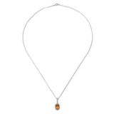 Platinum 1.92 Carat Precious Genuine Topaz Diamond Pendant with Chain (#J7524)