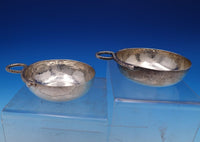 Tane Mexican Sterling Silver Dip Dish / Salsa Pair Snake Handle Hammered (#7990)
