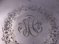 Dominick and Haff Sterling Silver Compote Engraved Flowers 1910 #2896 (#6932)