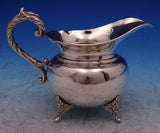 Chrysanthemum Japanese .950 Silver Tea Set 4pc with Silverplate Tray (#8818)