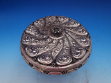 Italian 800 Silver Pastry Dish with Lid and flower finial Ornate c1935 (#8345)