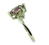 1ct Marquise Pink Genuine Natural Tourmaline Ring with Diamonds (#J214)
