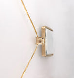Kaufmann 14k Gold Genuine Natural Opal Intarsia Pendant with Lapis (#J6240)