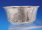 Matthews Co Sterling Silver Child's Set 2pc Plate Bowl Acid Etched Kewpies #9030