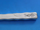 Lap Over Edge Acid Etched by Tiffany Sterling Melon Fork / Knife Leaves 8 1/8"