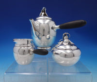 Pansy by Gorham Sterling Silver Coffee Set 3pc Coffee Sugar Creamer #6834-2