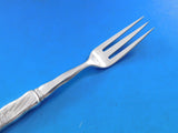 Lap Over Acid Etched by Tiffany Sterling Silver Fruit Fork HHAS Maple Leaves 7"