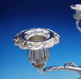 Chrysanthemum by Tiffany and Co Sterling Silver Candelabra Pair 3-Light (#3404)