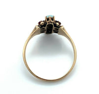 10k Yellow Gold Victorian Opal and Ruby/Paste Ring (#J4928)