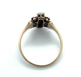 10k Yellow Gold Victorian Opal and Ruby/Paste Ring (#J4928)
