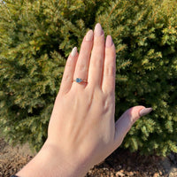 14k Gold No Heat 1.02ct Genuine Natural Montana Sapphire Diamond Ring (#J7115)