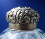 S. Cottle Co. Sterling Silver Tea Caddy with Cut Crystal #3 4 3/4" x 3" (#5596)
