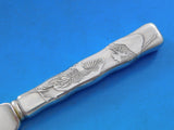 Lap Over Edge Acid Etched by Tiffany Sterling Dessert Knife HHAS w/ Mushrooms