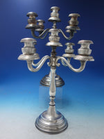Italian Sterling Silver Candelabra Pair 5-Light #3287 c.1920 59.6 ozt. (#5464)