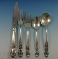 Brocade by International Sterling Silver Flatware Set For 8 Service 48 Pieces