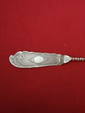 Coin Silver by Unknown Maker Master Butter Flat Handle Engine Turned 6 3/4"
