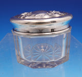 International Sterling Silver and Glass Dresser Jar #C527 1 1/2" x 2" (#9238)