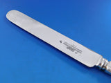 Lap Over Edge Acid Etched by Tiffany Sterling Dinner Knife Blunt Waves 10 1/2"