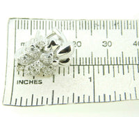 18k White Gold Genuine Natural Diamond Flower Earrings 1.2 Carats (#J1779)