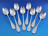 Audubon by Tiffany Sterling Silver Flatware Set of 8 Teaspoon 6 1/4" Bird