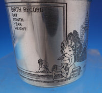 Nursery Rhyme by Blackinton Sterling Baby Cup GW #5624 with Birth Record (#8278)