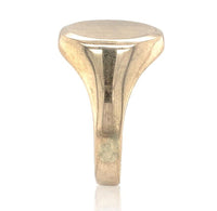 14k Yellow Gold 1/2" Men's Plain Signet Ring Size 6.75 Jewelry  (#J6619)