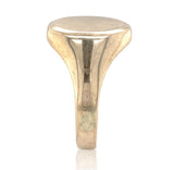 14k Yellow Gold 1/2" Men's Plain Signet Ring Size 6.75 Jewelry  (#J6619)