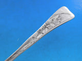 Lap Over Acid Etched by Tiffany Sterling Silver Place Soup Spoon with Orchids 7"