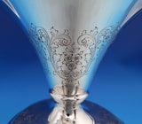 Graff Washbourne and Dunn Sterling Silver Vase #4887/47 12" x 9 1/4" (#7494)