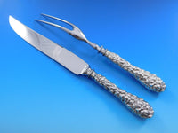 Baltimore Rose by Schofield Sterling Silver Flatware Set 79 pcs most Plain Back