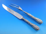 Baltimore Rose by Schofield Sterling Silver Flatware Set 79 pcs most Plain Back