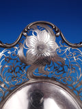 Roger Williams Sterling Silver Fruit Bowl Floral Pierced Chased #768S (#8222)