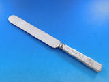 Lap Over Acid Etched Tiffany Sterling Silver Regular Knife Daylily Flower 9 1/4"