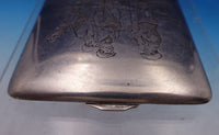 William Kerr Sterling Silver Cigarette Case GW Interior Engraved 3 Golfers #8330
