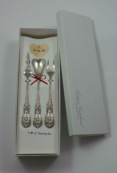 Francis I by Reed and Barton Sterling Silver "I Love You" Serving Set 3pc Custom