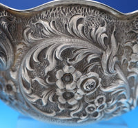 Floral by Whiting Sterling Silver Fruit Bowl #1797H 4 1/4" x 10 1/2" (#7534)