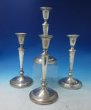 Graff Washbourne and Dunn Sterling Silver Candlestick Set 4pc Reproduction #5404