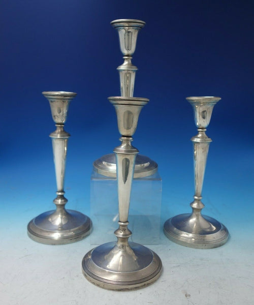 Graff Washbourne and Dunn Sterling Silver Candlestick Set 4pc Reproduction #5404