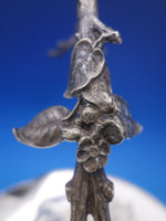 Silverplate Grape Stand Engraved Bees Butterflies Flowers 3-D Bird #9558 (#7271)