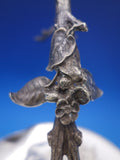 Silverplate Grape Stand Engraved Bees Butterflies Flowers 3-D Bird #9558 (#7271)