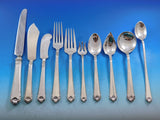 George II Rex by Watson Sterling Silver Flatware Set for 12 Service 123 pieces
