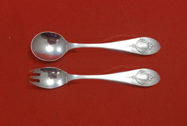 Mount Vernon by Lunt Sterling Silver Baby Childs Set 2pc 4 3/4" Custom Made