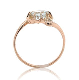 10k Rose Gold Victorian Genuine Natural Aquamarine Ring Size 5 Jewelry (#J6775)