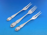 Danish by Christian Heise Silver Dinner Flatware Set Service 106 Pieces Handmade