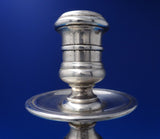 Kalo Sterling Silver Candlestick Pair Handwrought with Family Crest (#7177)