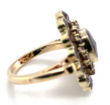 Genuine Natural Bohemian Garnet Ring with 10k Gold Shank Size 7 (#J6988)