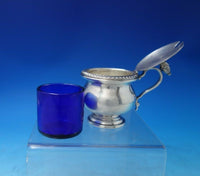 Gadroon by Watson Sterling Silver Mustard Pot with Cobalt Liner #W338 (#6081)